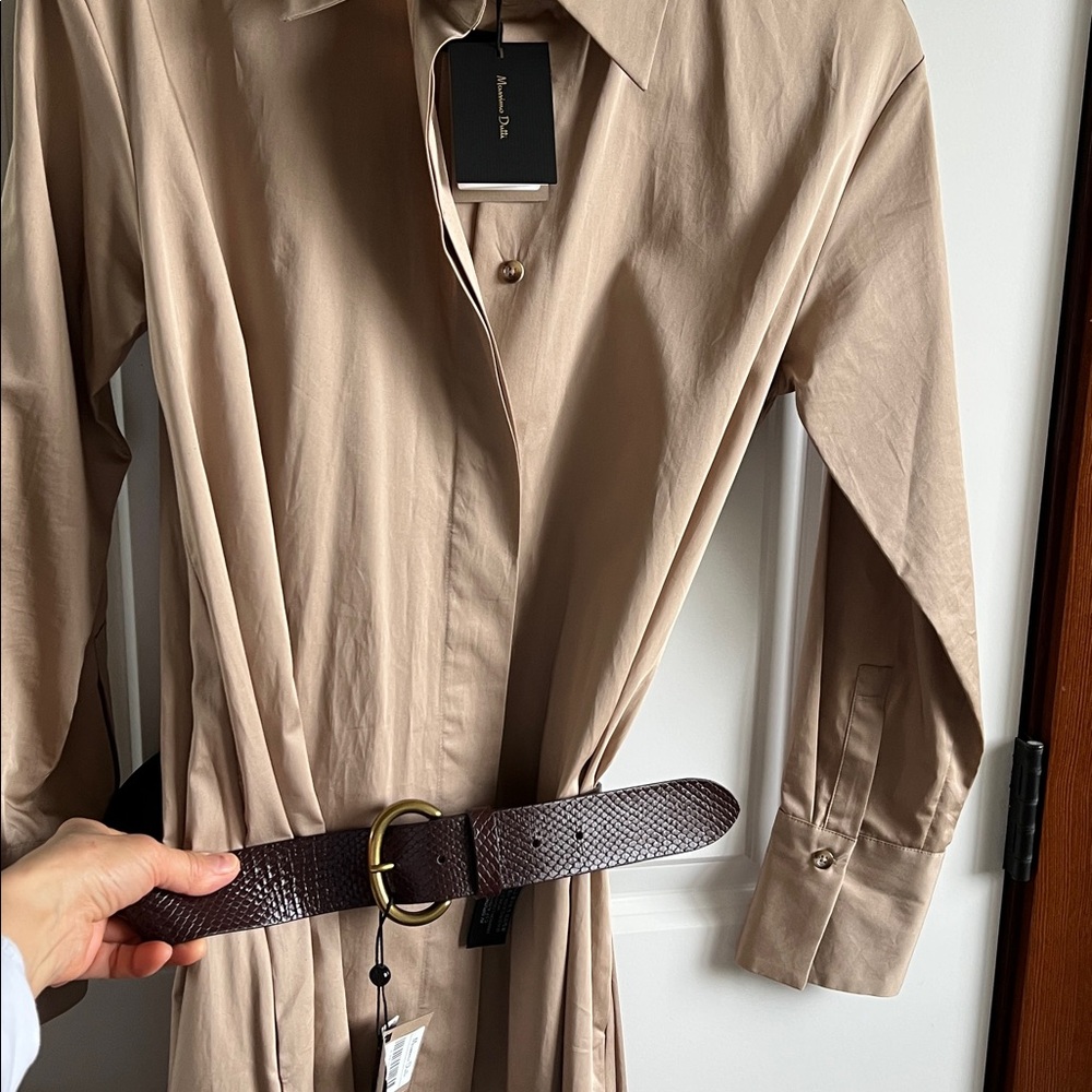 Massimo Dutti Beige Long dress - Picture 9 of 17